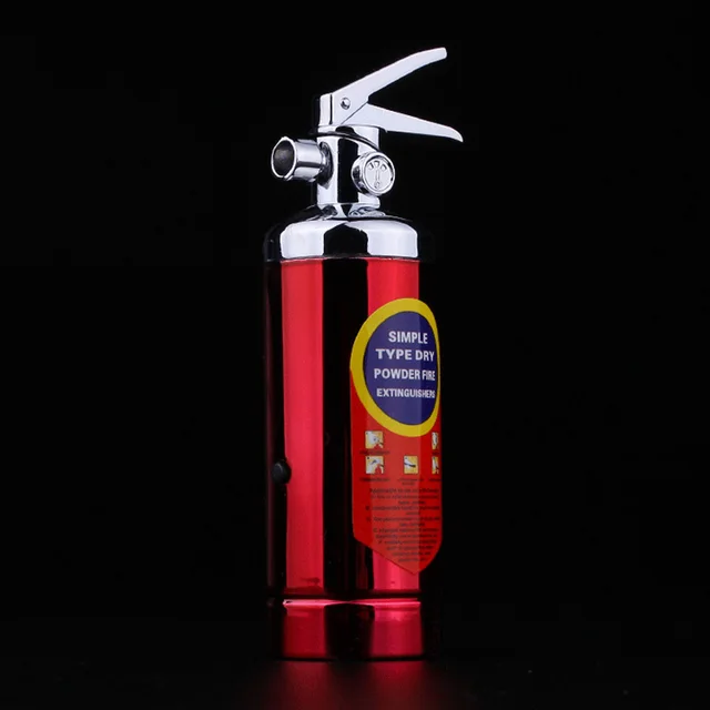 Metal Butane Lighter Funny Fire Extinguisher Shaped Creative Gas Lighters Refillable For Men Cigarette Accessory Lighters Aliexpress