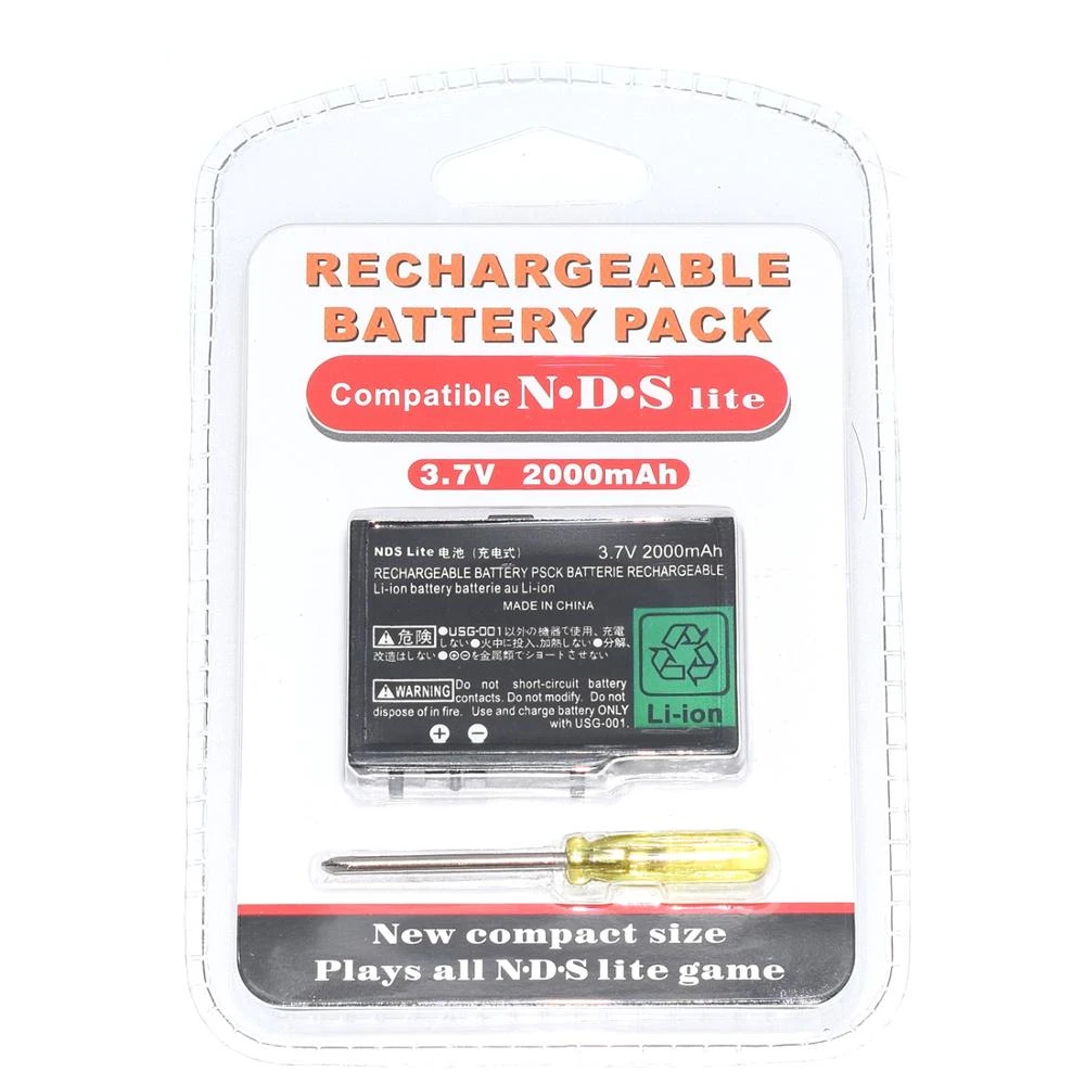 Battery Pack For Nintendo Ds Lite Light Ndsl Dsl Usg 003 Usg 001 00mah Batteries Aliexpress