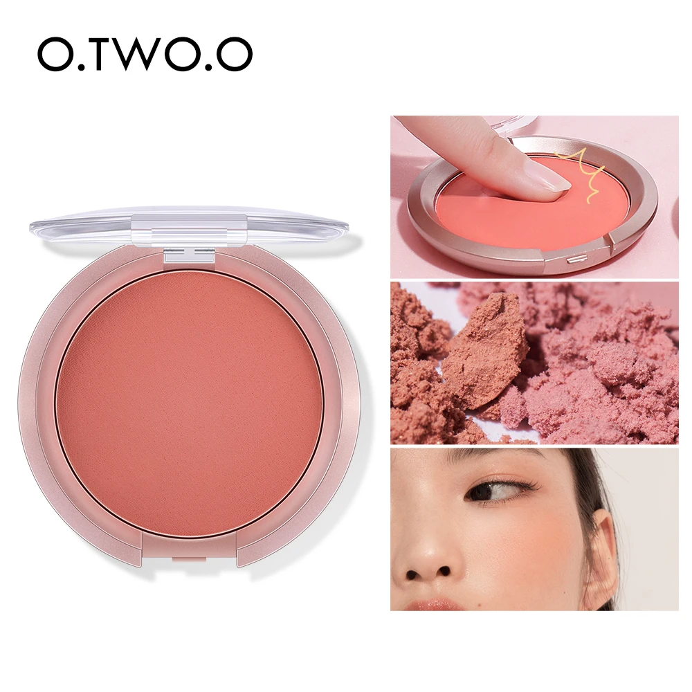 O.TWO.O Bouncy Blush Matte Makeup Lightweight Face Blusher Natural Rouge Cheek Blusher Peach Contouring For Face Cosmetics TSLM