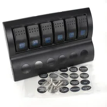 Импортные товары караван модифицированные аксессуары/Караван модифицированный переключатель панели/водонепроницаемый переключатель Макет/6 Группа с синими огнями