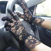 

Women Girls Mesh Flower Lace Decoration Gloves Party Supplies Birthday Ceremony Wedding Gloves Driving Sun Protect Accessories