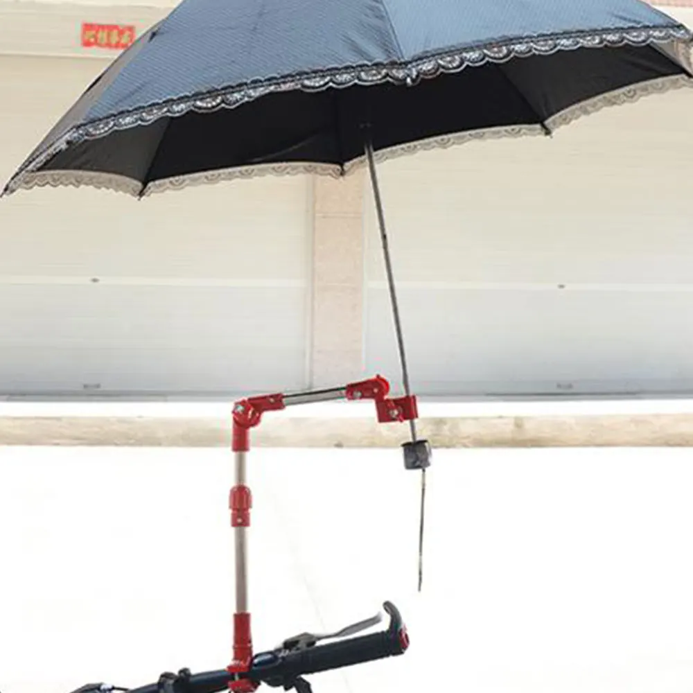 

Adjustable Umbrella Stands Foldable Swivel Wheelchair Bicycle Metal Umbrella Stand Holder for Outdoor Bike Connector Stroller