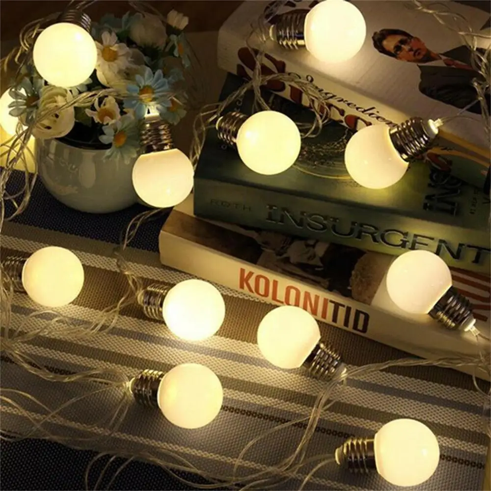 

LED Globe Festoon Bulb Waterproof Battery Fairy String Light Outdoor Party Garden Garland Wedding Decorative