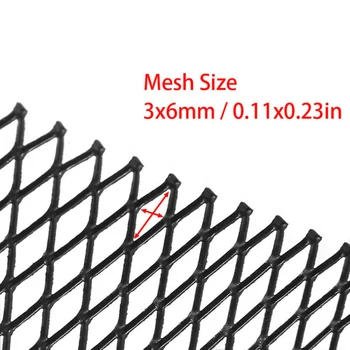 

1pc Car Black Front Bumper Fender Hood Grille Mesh Cover Protector Sheet Parts