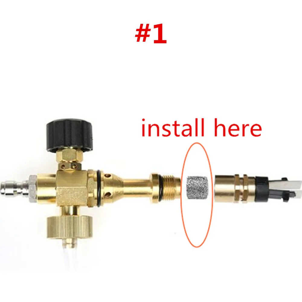 LaLeyenda нержавеющей стальной сетчатый фильтр пены таблетки 1,1 мм сопло для снега пены горшок пушки Лэнс высокого давления мыть мыло пенообразователь пистолет