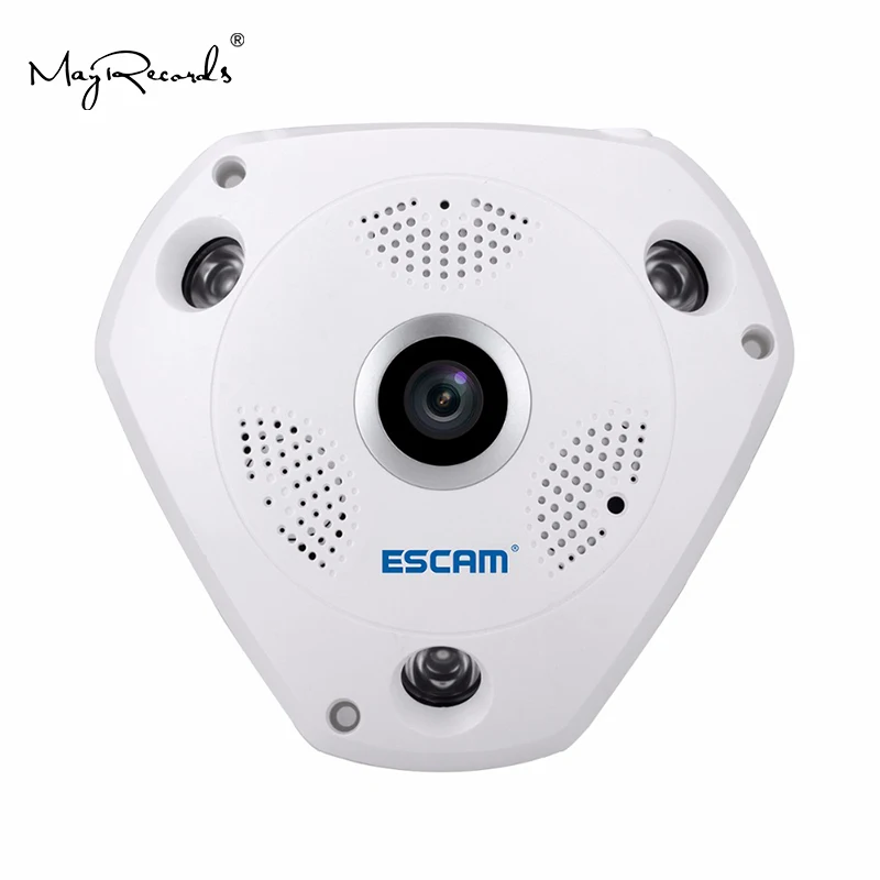 Shark QP180 HD 960P H2.64 1.3MP 360 градусов панорамная инфракрасная камера рыбий глаз VR