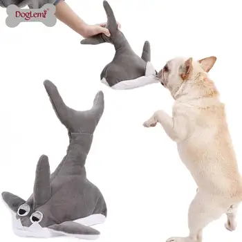 

DogLmei New Product Plush Dog Toys IQ Training Shark Design Snuffle Pet Toys