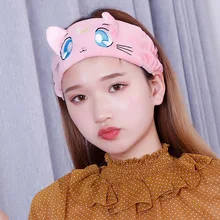 Южная Корея милая вышитая стерео кошачья Ушная маска для мытья лица для макияжа нанесение волос полоса воды Bingyue кошачьи повязки для волос