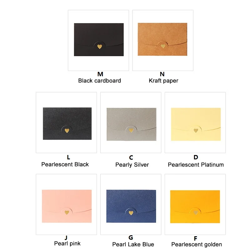 

80pcs 10.5*7cm Multi-style Classic Western cardboard envelopes for party wedding invitation gift Greeting Card