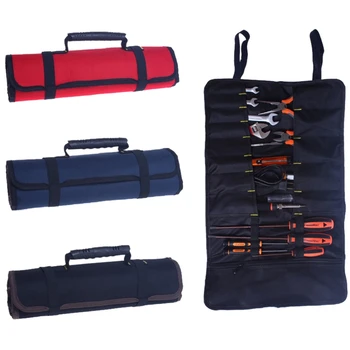 

Multifunction Tool Bags Practical Carrying Handles Oxford Canvas Chisel Roll Bags For Tool 3 Colors New instrument Cases