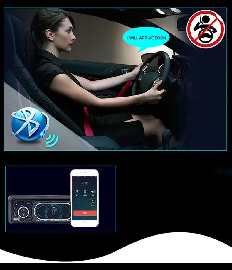 Mini Mp3 Player Bluetooth 12V FM Radio Mp3 Music Player Support Bluetooth  MP5 USBSD MMC Port Car Electronics In-Dash 1 DIN (6)