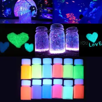 

12 Color 20g Luminous Resin Pigment Kit Glow In the Dark Powder Pigment Colorant Dye Fluorescent Resin Jewelry Making