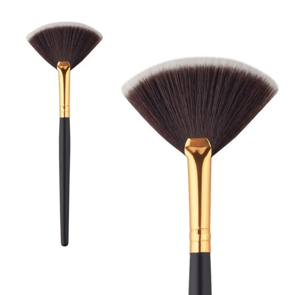 Веерная Кисть для макияжа косметический консилер румяна порошок хайлайтер