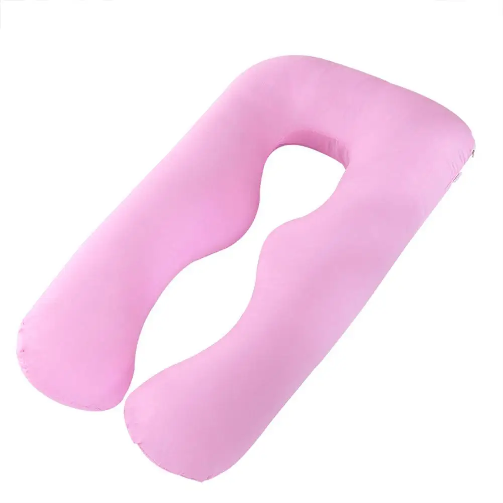 130*72 см по беременности и родам подушка крышка беременная женщина Подушка Чехол U-образный Спальный Подушка Чехол Съемная с застежкой-молнией - Цвет: pink