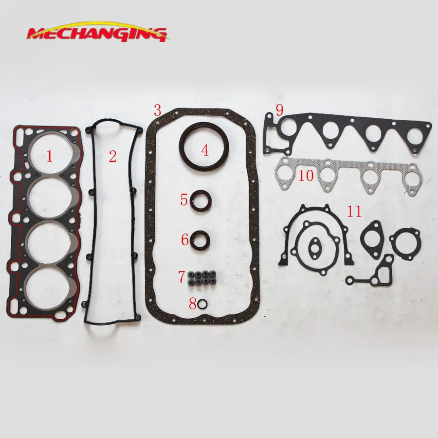 Для MAZDA E2000 626 2.0L RF R2 двигателя Запчасти автомобиля полный уплотнительная