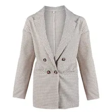 *#Best Price Women Blazer Casual Plaid Pattern Long Sleeve Blazers Street Style Fashion Coat Plus Size Droppingship *#Best Price Women Blazer Casual Plaid Pattern Long Sleeve Blazers Street Style Fashion Coat Plus Size Droppingship