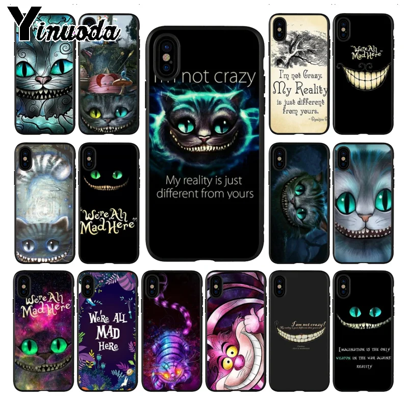 

Yinuoda cover for iphone 11 11pro max Alice in Wonderland Cheshire Cat High Quality Classic Phone Case for iPhone 8 7 6 6S Plus X XS MAX XR 5S SE case Cover