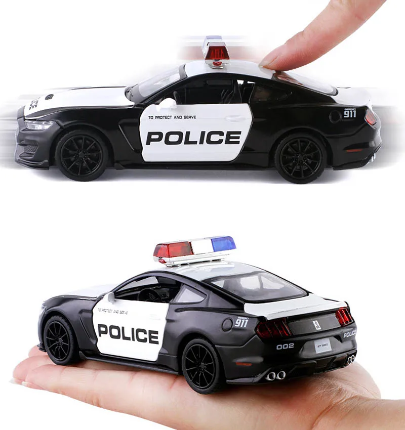 1/32 сплав Ford Shelby полицейская модель игрушечный автомобиль симулятор звуковой светильник Вытяните назад литые игрушки для детей Подарки