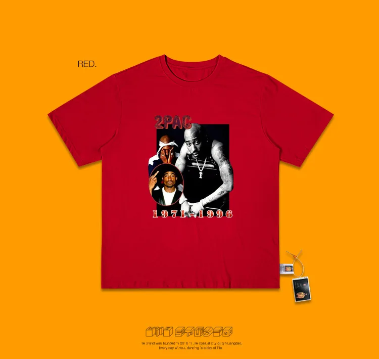 Salute 2pac бандит банда хип-хоп рэп Си Хай банк короткий рукав Футболка свободная Высокая улица хип-хоп