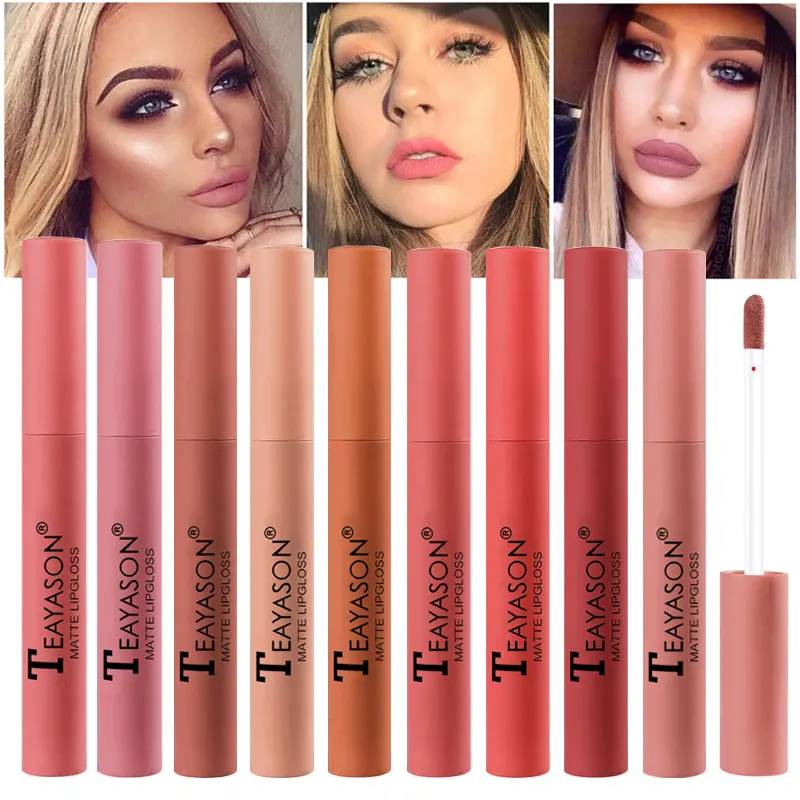 

12 Color Velvet Matte Lipstick Lip Set Waterproof Long Lasting Make Up Red Lip Gloss Pencil Kits Nude Makeup Liquid Lip Stick