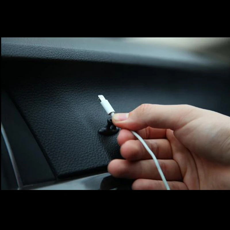 Автомобильная проводка с зажимом USB кабель с фиксированным зажимом держатель для зарядного кабеля клей авто зарядное устройство линия застежка USB кабель зажим для галстука фиксатор