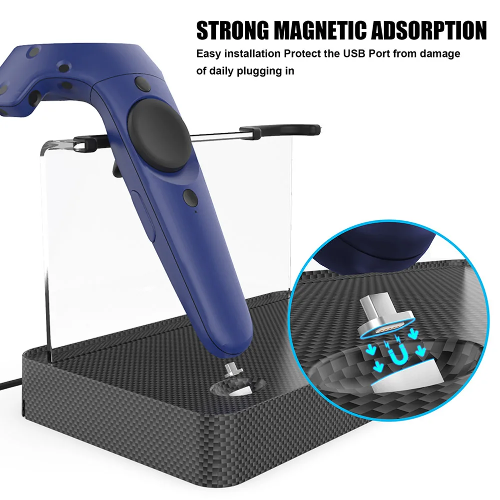 

Wireless Charging Station Magnetic Dual Charging Stand for HTC VIVE VR Controller OD889