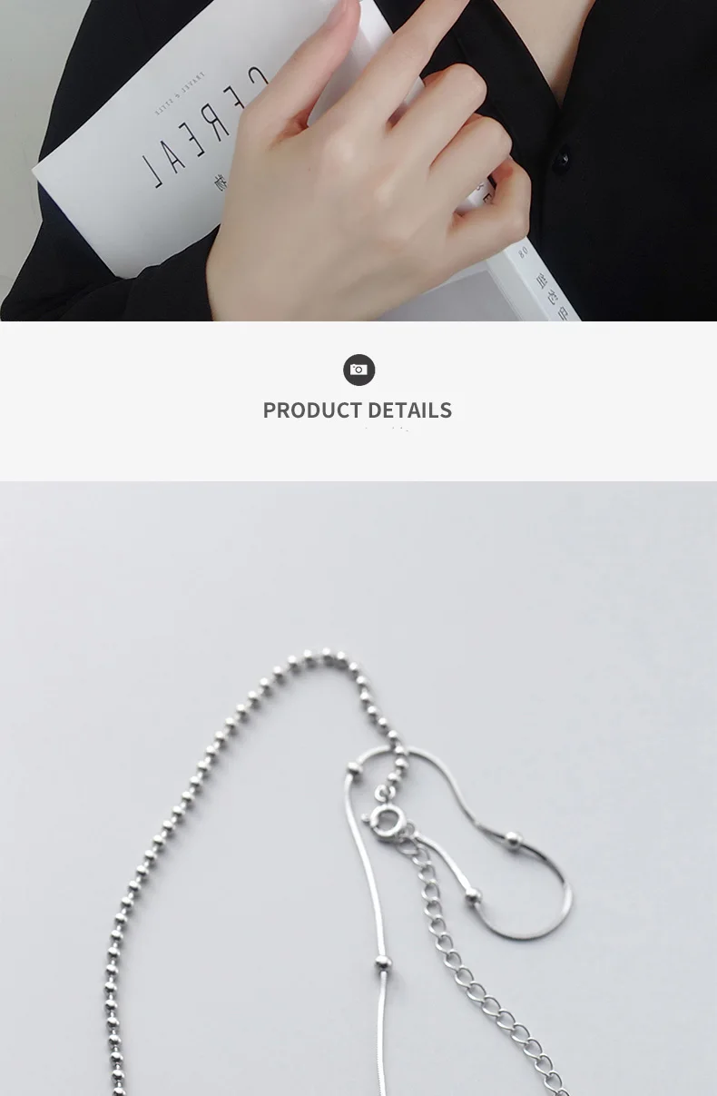 trustdavis autêntico prata esterlina moda simples grânulo cobra carta gargantilha sorte colar presente de aniversário jóias