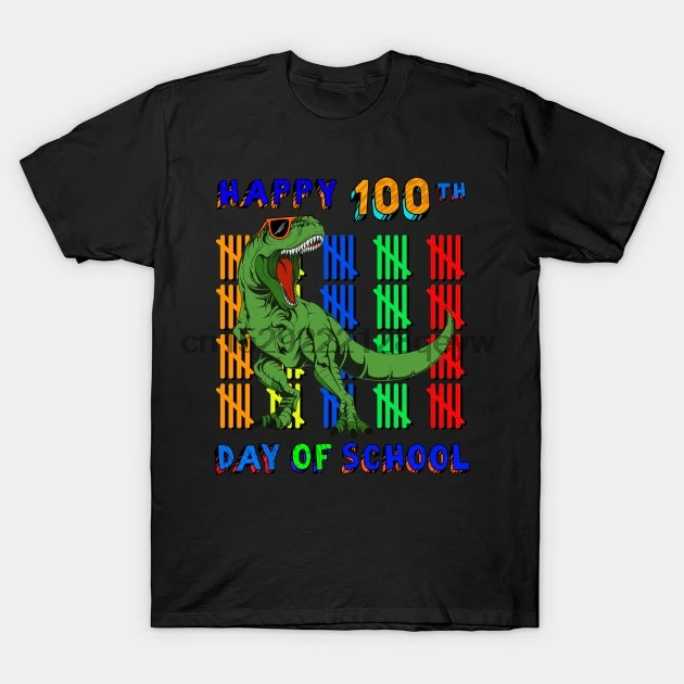 Men t-shirt Happy 100th Day Of School 100 Days Smarter tshirt Women t shirt | Мужская одежда