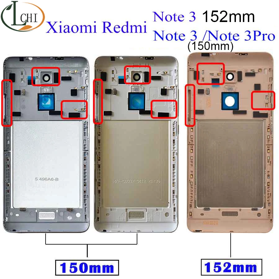 Крышка батарейного отсека для Redmi Note 3 задняя крышка Pro запасные части 150 мм 152