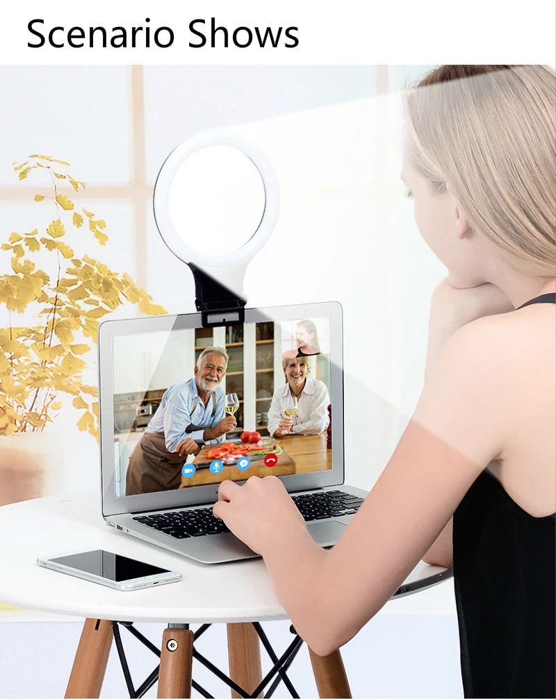Live Photo Studio Light Set Dimmable светодиодный осветительный прибор для селфи для телефона iPhone Makeup Fill Light