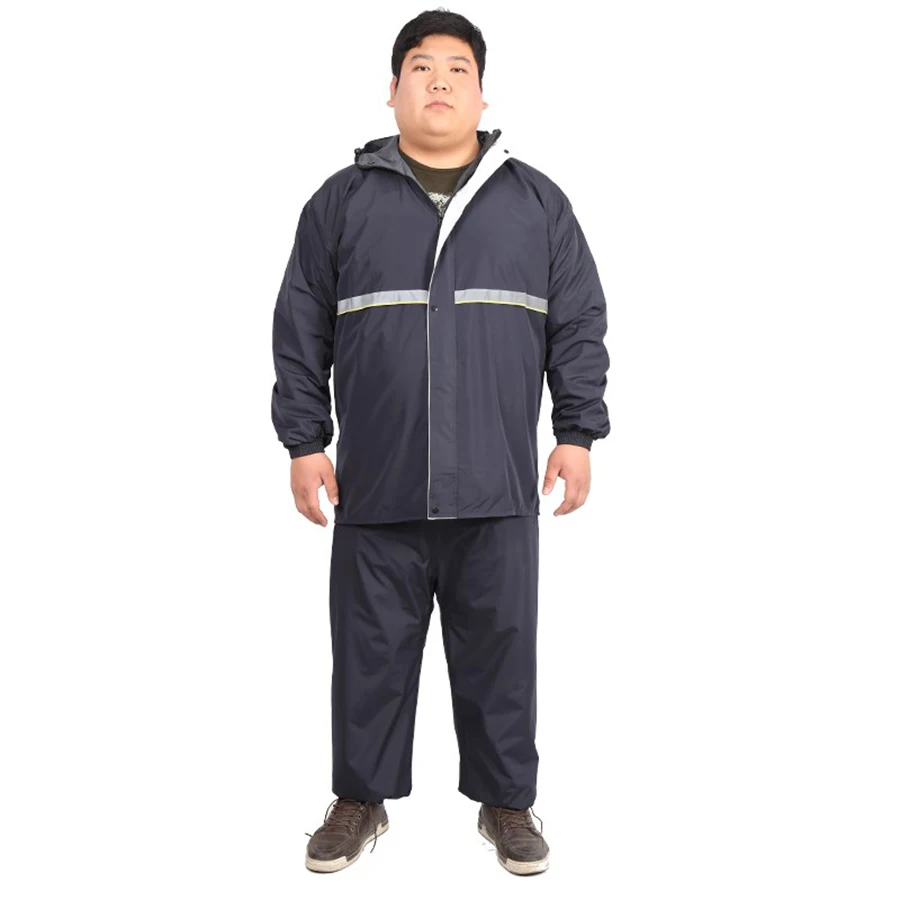 Мужской дождевик с капюшоном размера плюс мужской костюм из ПВХ комбинезон HatRain