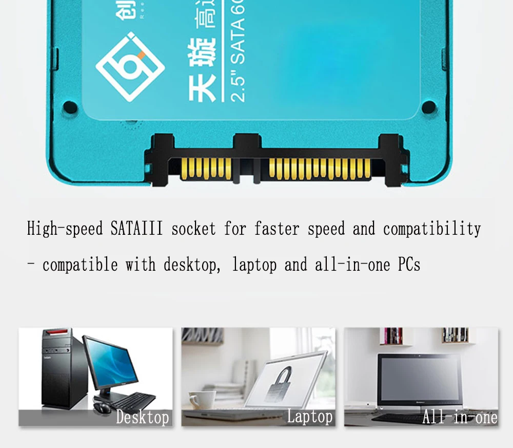 Reeinno ssd 240 ГБ 2 5 дюйма 120 480 SATA TLC скорость чтения/записи 500 420 Мб/с 3 года гарантии