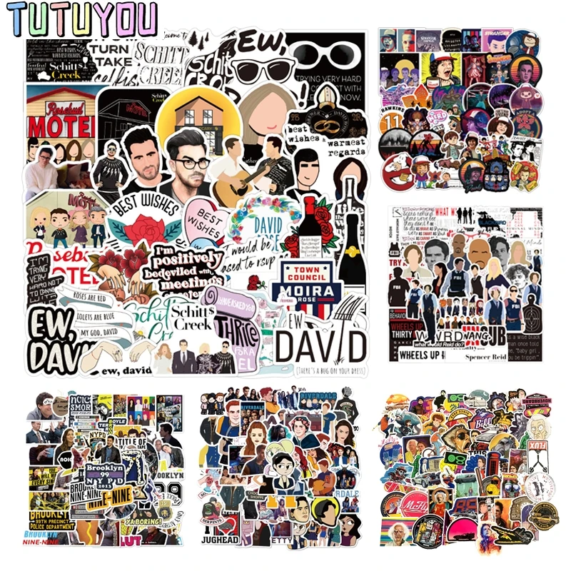 

PC2140 Movie TV Creative Badges Stickers DIY Decorative Stickers Cartoon Style For DIY PC Wall Notebook Phone Case Stickers