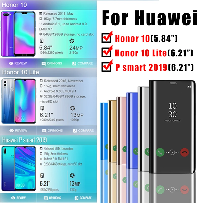 Чехол для телефона на huawei honor 10 lite p smart светильник бампер honor 10 Чехол-книжка