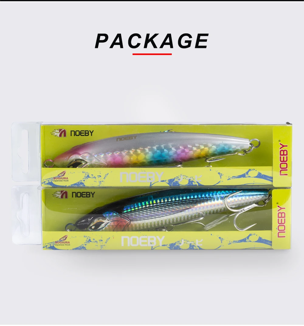 Noeby NBL9494 приманка для рыбалки карандаш stickbait Топ воды кренкбейт 160 мм 58 г 190 мм 86 г воблеры Рыбалка морской окунь leurre