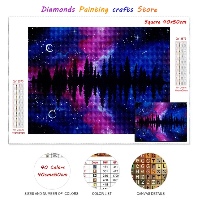 New AB Diamond Painting Universe Planet Full Square/Round Diamont Embroidery Sky Landscape Mosaic Galaxy Cross Stitch Home Decor H41-3