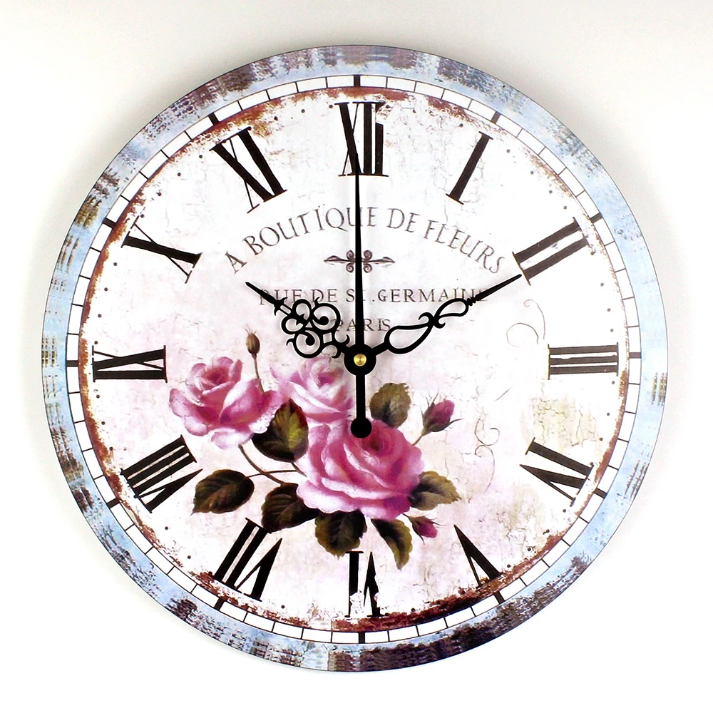 Vintage Decorative Wall Clock More Silent Retro Home Decoration