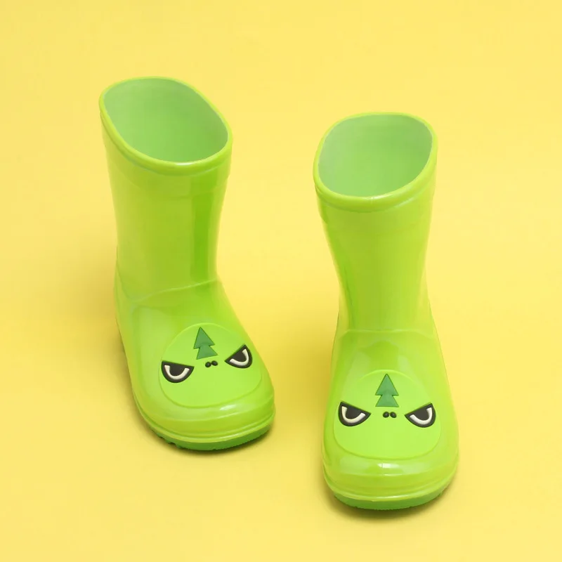 Beautiful Newborn Baby Cartoon Print Mid-Calf Rain Boots-4