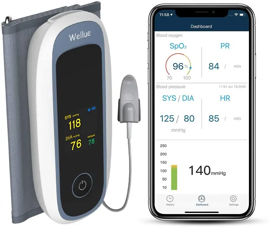 Multifunction Wireless Arm 24hours Ambulatory Blood Pressure Monitor With Blood Oxygen Holter+Adult,Child Free APP Software Blood Pressure Monitor Blood Pressure Meter