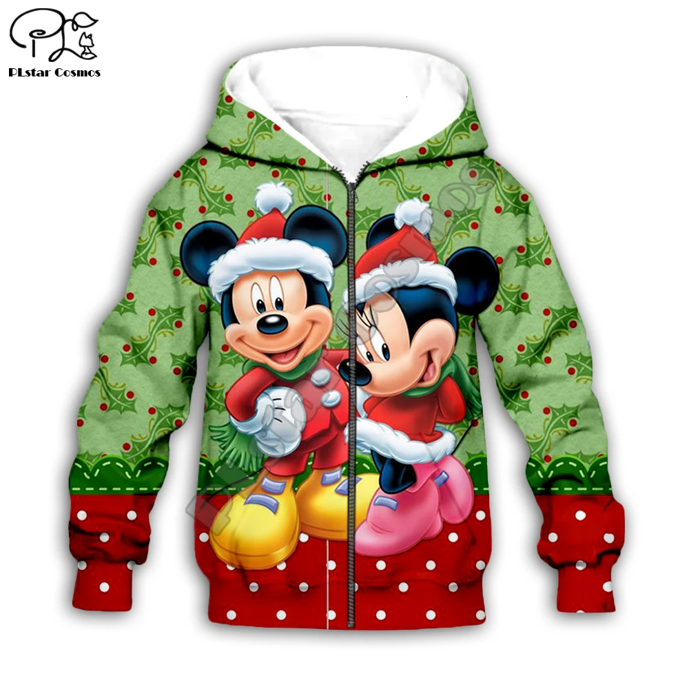 Kid set Merry Christmas cosplay 3D print cartoon hoodies Santa Claus micky kawaii child Sweatshirt zipper coat boy girl Pant