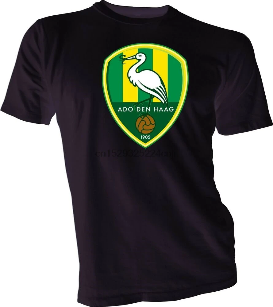 ADO Den Haag Гаага Нидерланды Eredivisie Футбол Черная футболка Новинка | Мужская одежда