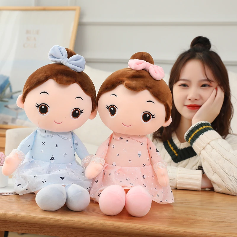 Cute Princess Doll Plushie Plush Baby Toys Kawaii Girl Dolls with Dress Stuffed Plush Toys for Wedding Rag Doll Kids Gifts yasmin bratz doll