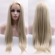 Bombshell смешанный белый прямой синтетический 13*3 парик фронта шнурка термостойкие волокна естественные волосы Расставание для женщин парики