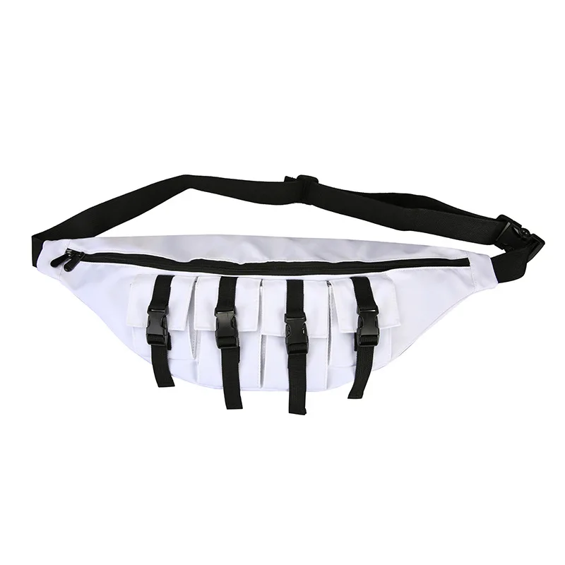 BD-2035# Men's Trampoline Hip Hop Tactical Waist Bag Function Chest Pack Men and Women Crossbody Bags