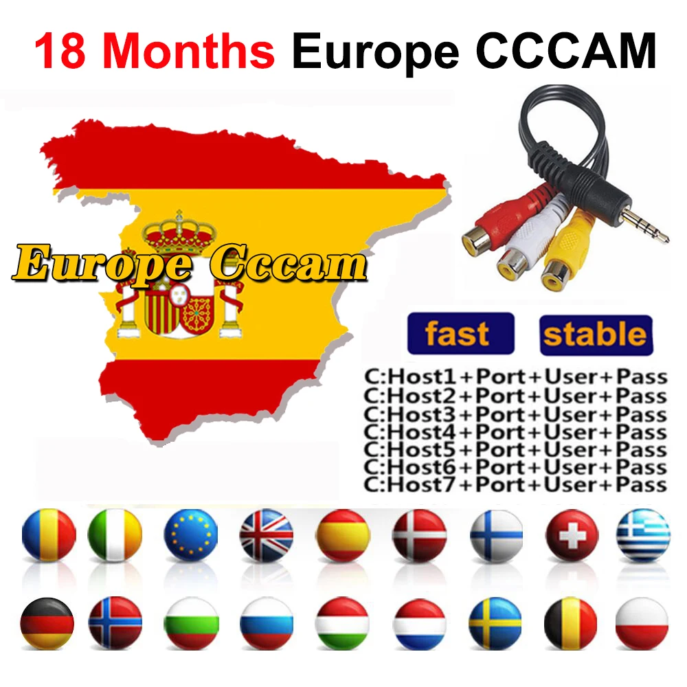 

Full HD 1 Years Europe Cline/Spain stable in Portugal 7 Lines Oscam Cline Spanish used for GTmedia v8 Nova V8UHD V7S HD ES Spain