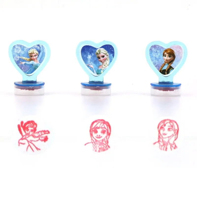 

A Set of Disney Stamp Frozen Princess Marvel Cars Story Kids Cartoon Stationery Seals Set Student Prize Party Decoration Gifts