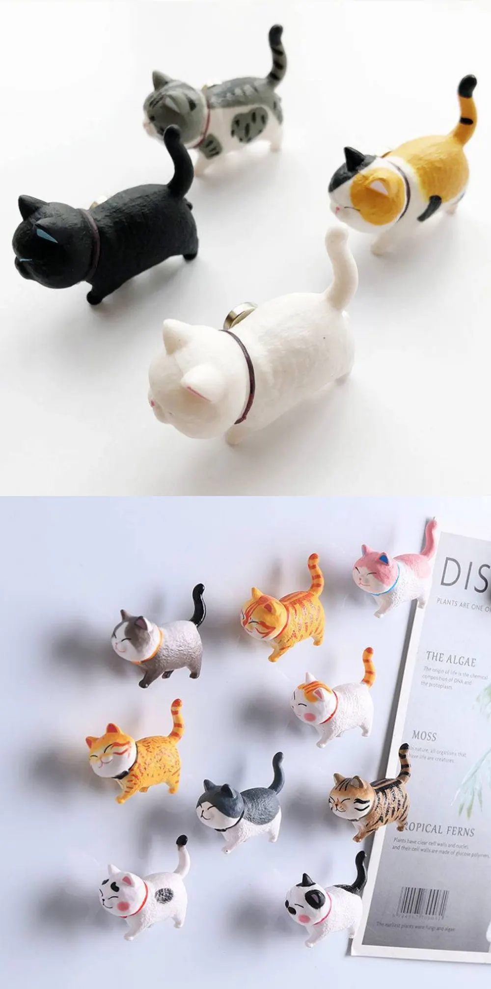 3D Stereo Cute Turnable Kitten Art Design Animal Series Home Decor Fridge Magnet Refrigerator Decoration Gift_voghion.com