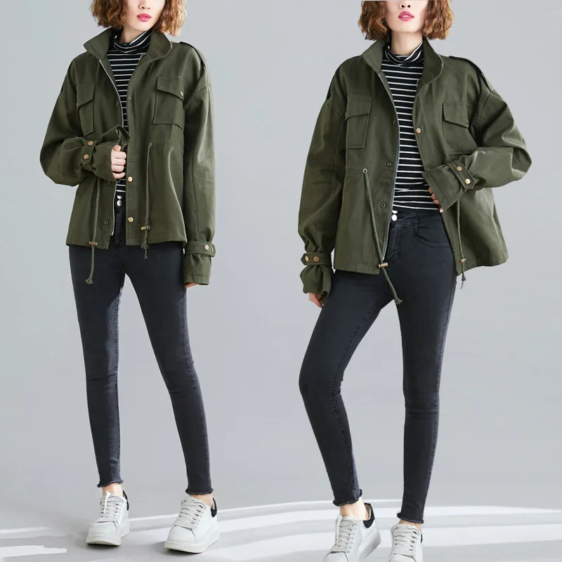 

Large Austrian WOMEN'S Dress Workwear Casual Pocket Waist Hugging Coat Mid-length Trench Coat Tops Women's