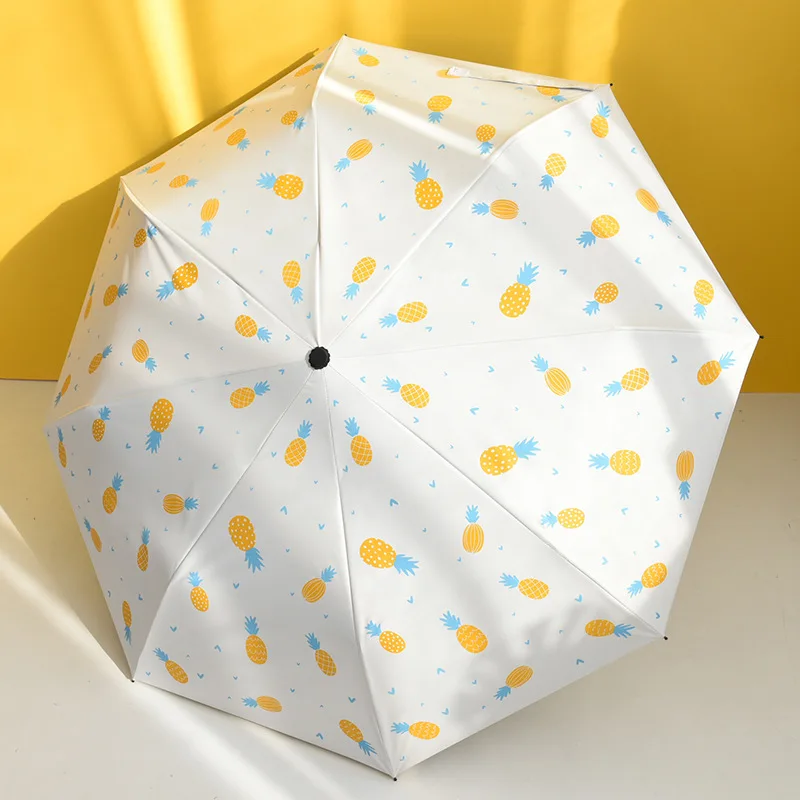 YADA INS Design Fruit Pineapple Umbrellas Creative Folding Rainy Child Umbrella For Women Men Anti-UV Lovely Umbrella YD200040