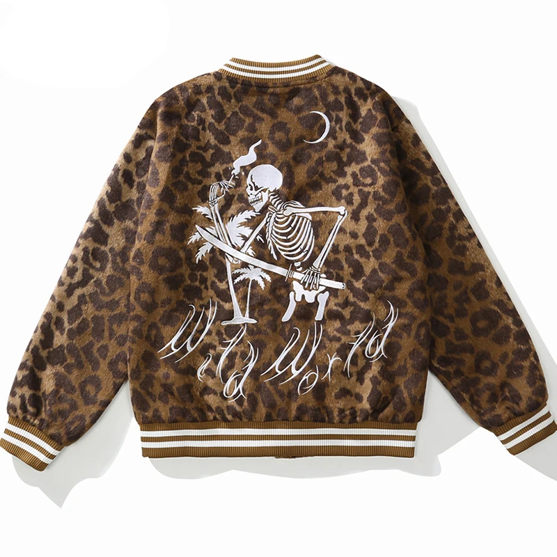 LOUIS VUITTON SKULL LUXURY BROWN BOMBER JACKET